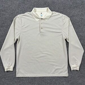Pro Tour Cool Play Mens Polo Shirt Size XL Striped Long Sleeve Activewear